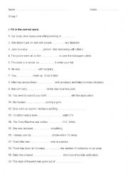 English Worksheet: Upstream B2 test units 5-6