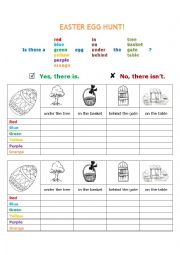 English Worksheet: Easter Battleships