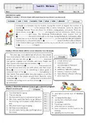 English Worksheet: services and entertainment 