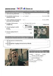 English Worksheet: American authors - Best day of my life