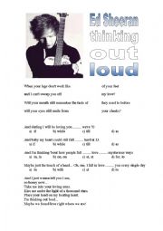 English Worksheet: Ed Sheeran - Thinking out loud