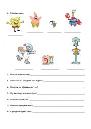 English Worksheet: The SpongeBob Movie: Sponge out of Water - Exercise