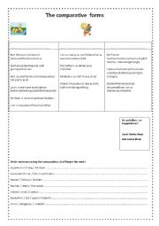 English Worksheet: Comparative forms