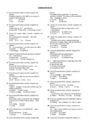English Worksheet: Grammar tests - 7 B1