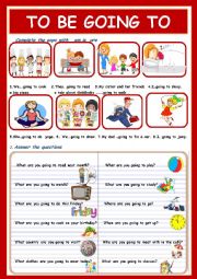 English Worksheet: TO BE GOING TO