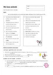 English Worksheet: Animal in farms Animal rights