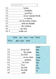 English Worksheet: word practice