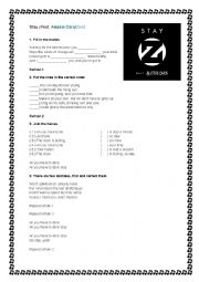 English Worksheet: Stay - song activity