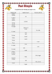 English Worksheet: Simple Past Tense