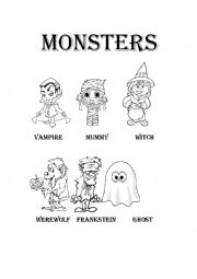 English Worksheet: Monsters
