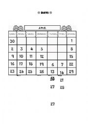 Days worksheet