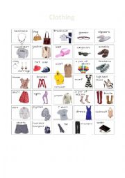 English Worksheet: Clothing vocabulary