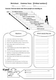 English Worksheet: ordinal numbers