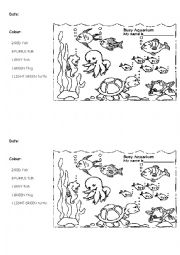 English Worksheet: Colour the animals