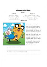 English Worksheet: adventure time