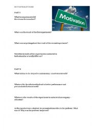 English Worksheet: Motivation at work - business English