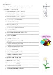 English Worksheet: Practicing past simple - Questions