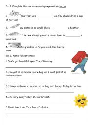 English Worksheet: As...as comparatives