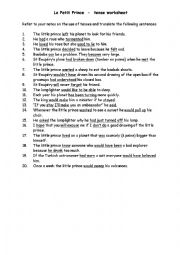 English Worksheet: The little prince