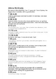 English Worksheet: daily routines