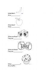 English Worksheet: Whats this? What are these? 