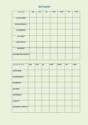 English Worksheet: battleship