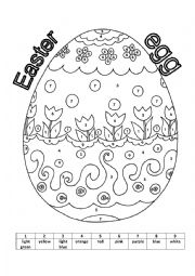 English Worksheet: Easter egg