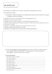 English Worksheet: Me, Myself and I 