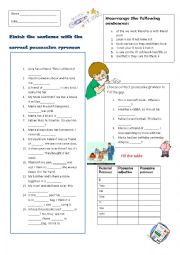 English Worksheet: Possessive pronouns