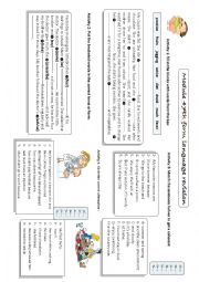 English Worksheet: language revsion 7th form 
