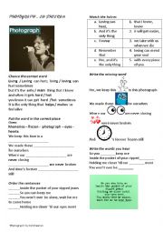 English Worksheet: photograph