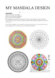 English Worksheet: MY OWN MANDALA