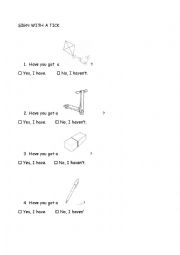 English Worksheet: Sign with a tick