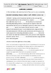 English Worksheet: Mid-Semester Test n3