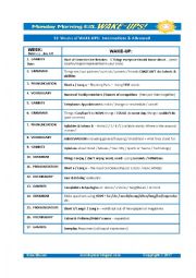 English Worksheet: 52 Weeks of Monday Morning Lessons - Intermediate & Advanced