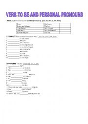 English Worksheet: Review exercises Level 1