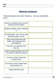 English Worksheet: writing
