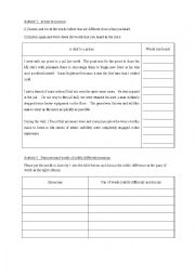 English Worksheet: Synonyms and words of subtly different meanings