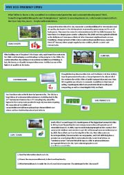 English Worksheet: GREEN CITIES