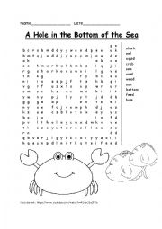English Worksheet: A Hole in the Bottom of the Sea
