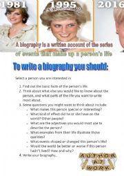 Part One :A Guided writing about  how to write a biography 