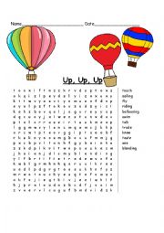 English Worksheet: Up, up, up