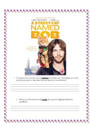 English Worksheet: A streetcat named Bob