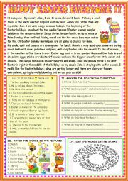 English Worksheet: Happy Easter : reading