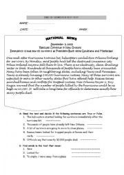 English Worksheet: End of semester test