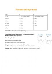 English Worksheet: Practice pronouncing TH