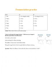 English Worksheet: Practice pronouncing TH