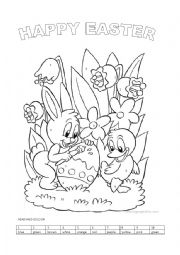 English Worksheet: Easter colouring