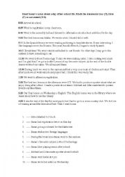 English Worksheet: Reading comprehension