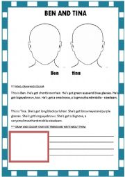 English Worksheet: BEN AND TINA